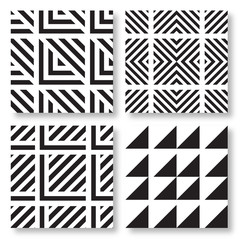 Seamless geometric tile pattern set