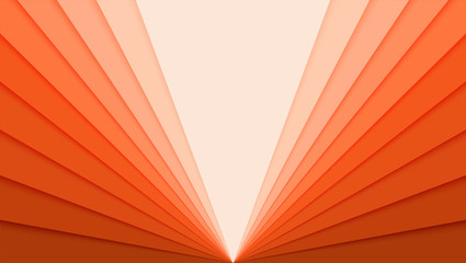 Fototapeta premium Paper cut out backdrop with gradient, idea for banner. Layered colorful paper shapes for card, poster, brochure, flyer, design layout. Carving art, 3d illustration, abstract background