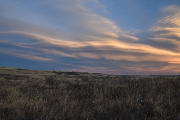 Fototapeta na wymiar Prairie Skies in Winter