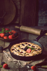Traditional berry pie