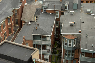 High Angle View of Suburban Apartment Buildings