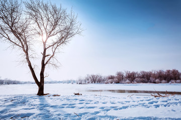 Irtysh River scenery of Altay,Sinkiang,China
