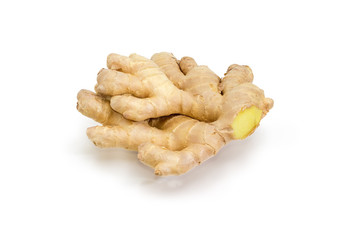 Ginger root on a white background
