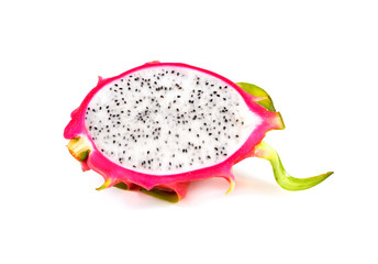 Dragon fruit isolated on white background with clipping path