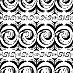 Abstract seamless ballpoint waves pattern