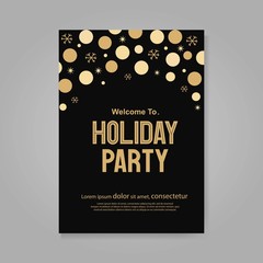 Vector illustration  design for holiday party and happy new year party invitation flyer and greeting card  template