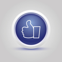 like thumb vector line icon