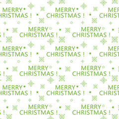 Christmas green tree with snowflakes