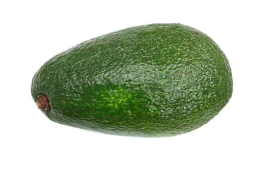 whole avocado isolated on white background close-up