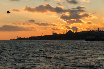 Obraz premium skyline of Istanbul at sunset