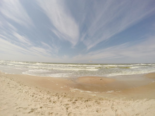 Fototapeta na wymiar Sandy beach in Palanga, Lithuania