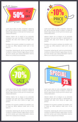 Special Price 25 and -10 Off Vector Illustration