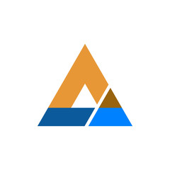 abstract triangle business company logo