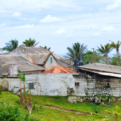 Obraz premium Abandoned houses after the tsunami.
