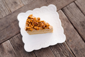 Piece of thai coffee cake