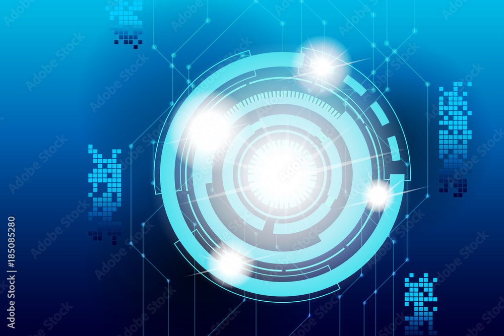 Poster abstract futuristic circuit technology background.vector and illustration