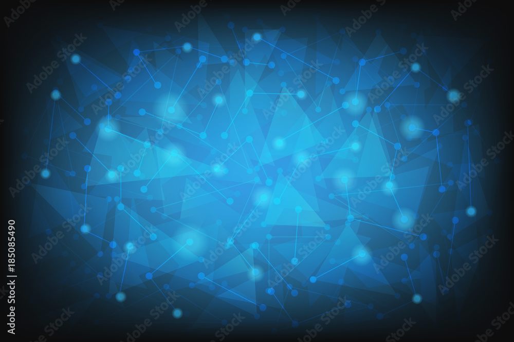 Poster future connection low poly background vector and illustration