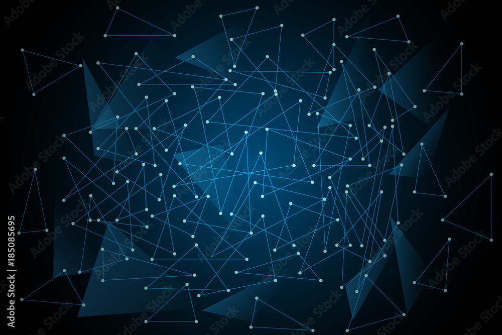 Poster future connection low poly background vector and illustration