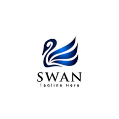 Elegant Abstract swan logo