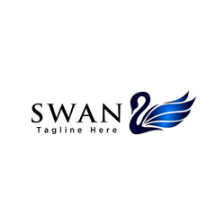 Elegant Abstract swan logo