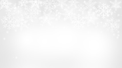 Abstract Snow Flake with Bokeh White and Gray Vector Backgrounds