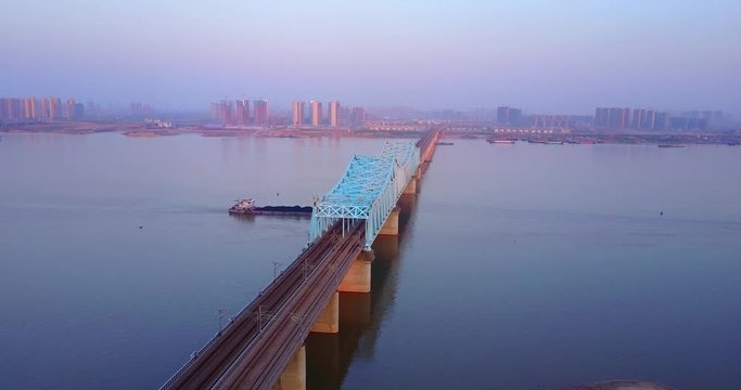 China's modern high rail railway track，
