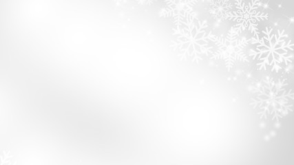 Abstract Snow Flake with Bokeh White and Gray Vector Backgrounds