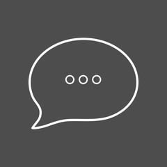 Chat icon. Dialog text