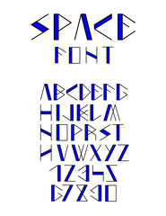 Blue space font