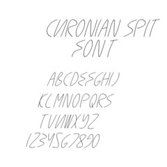 Light italic font - Curonian Spit