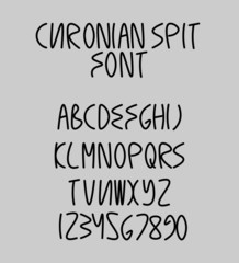 Regular font - Curonian Spit