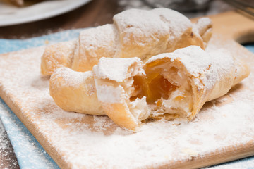 Broken roulette with filling.