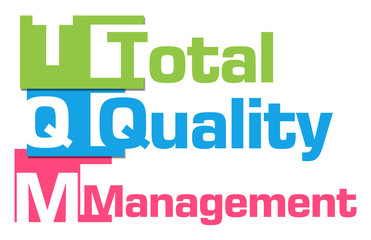 TQM - Total Quality Management Abstract Colorful Stripes 