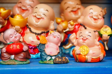 The small monk's sculptural landscape is very interesting