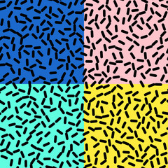 Retro Seamless Pattern in Memphis Style Design