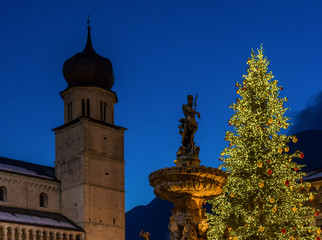 Christmas in Trento, a charming old town with the Christmas lights.
