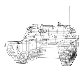 Blueprint of realistic tank