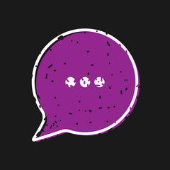 Chat icon. Dialog text