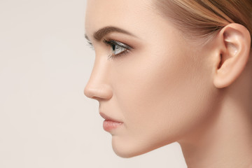 Beautiful Girl face. Perfect skin