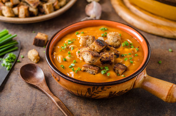 Goulash soup with croutons