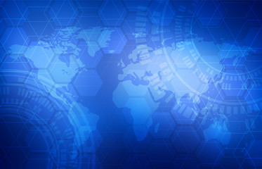 Abstract global technology background. Vector illustration