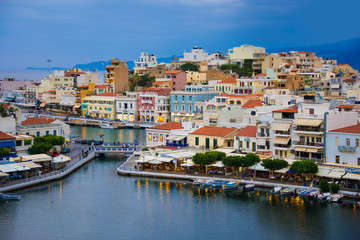 Fototapeta na wymiar Agios Nikolaos on Crete, Greece