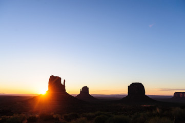 Sunrise over Monument Valley