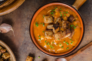 Goulash soup with croutons