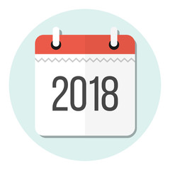 2018 Kalender Flat Design