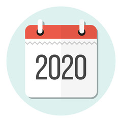 2020 Kalender Flat Design