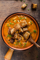 Goulash soup with croutons