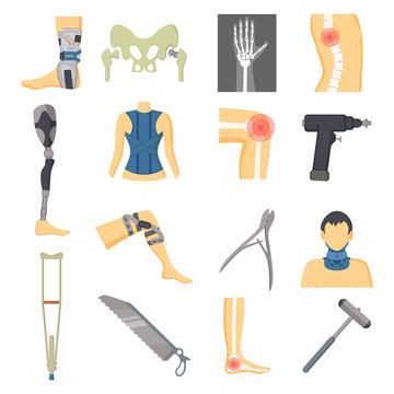 Orthopedic Icons Collection Vector Illustration
