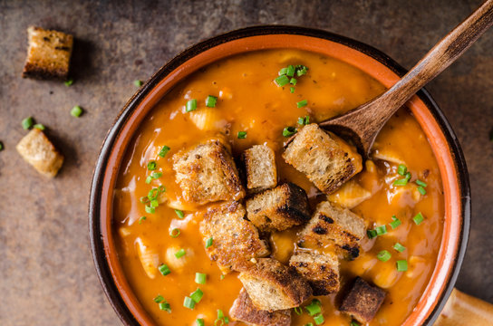 Goulash soup with croutons