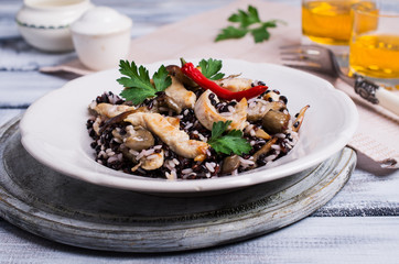 Rice mix with chicken
